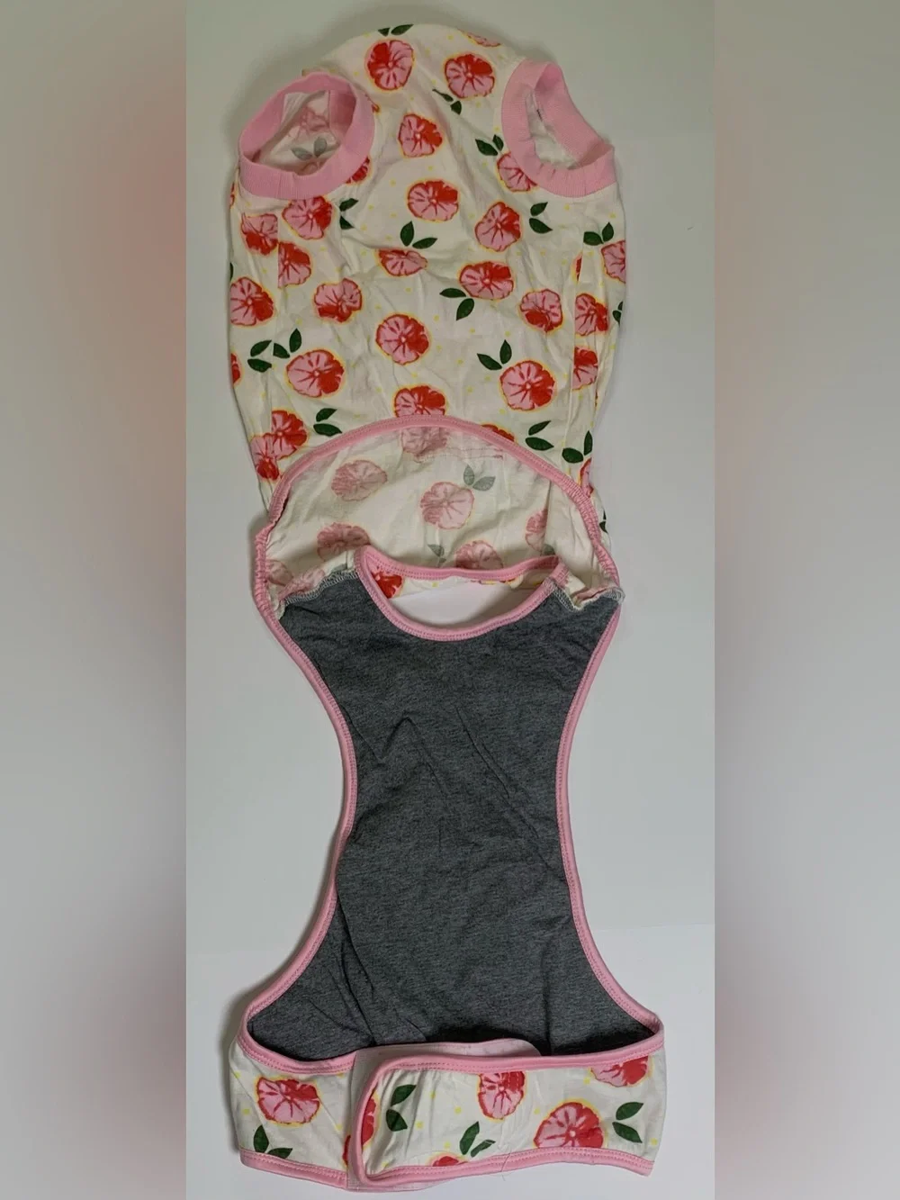 XL Dog Bodysuit Pink Citrus Print Cone Alternative Pet Shirt NWOT